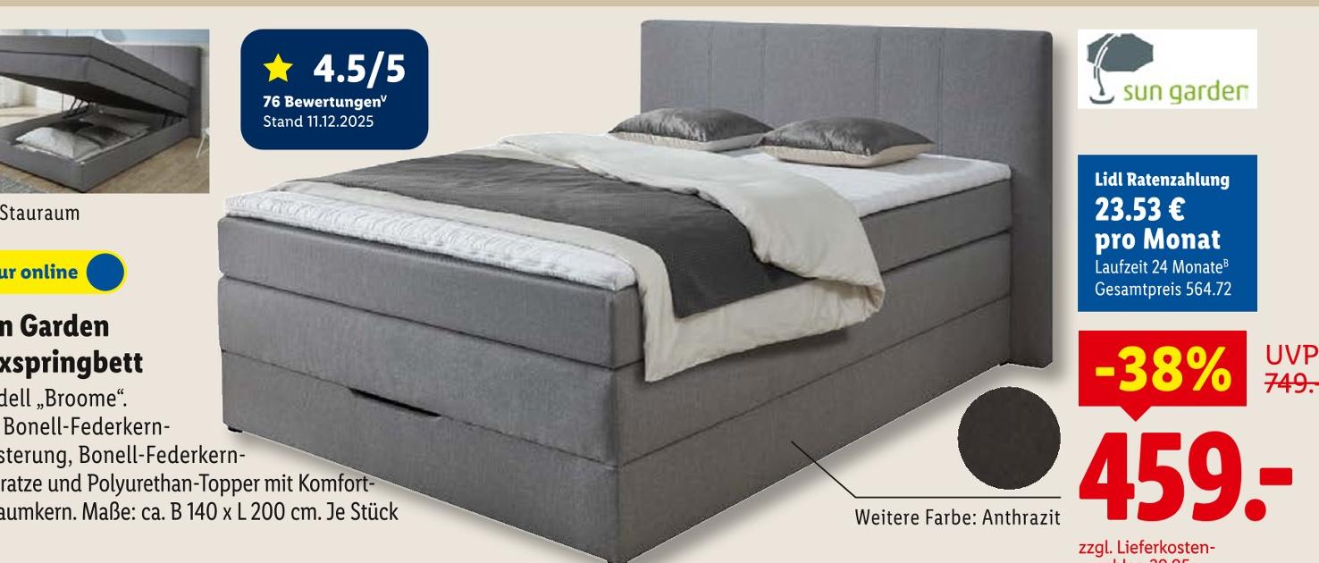 Boxspringbett Modell 'Broome'