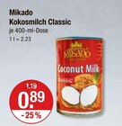 Aktuelles Kokosmilch Classic Angebot bei V-Markt in München ab 0,89 €