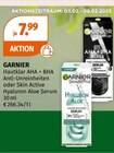 Hautklar AHA + BHA Anti-Unreinheiten oder Skin Active Hyaluron Aloe Serum von GARNIER im aktuellen Müller Prospekt