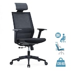 Fauteuil de bureau MAXIM - accoudoirs réglables - Appuie tête - noir - MT International en promo chez Bureau Vallée Les Mureaux à 259,00 €