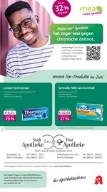 mea - meine apotheke Apotheke Prospekt der aktuellen Woche mit 4 Seiten, gültig von 01.06.2025 bis 30.06.2025, in Vilshofen und Umgebung Aktueller mea - meine apotheke Apotheke Prospekt in Vilshofen und Umgebung, "Unsere Juni-Angebote" mit 4 Seiten, 01.06.2025 - 30.06.2025