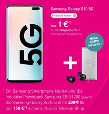 Galaxy S10 5G Smartphone bei Telekom Shop in Coesfeld Galaxy S10 5G Smartphone im Angebot bei Telekom Shop Coesfeld für 1,00 €