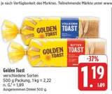 Vollkorn Toast im Angebot bei E center in Ansbach Vollkorn Toast Angebote von Golden Toast bei E center Ansbach für 1,19 €