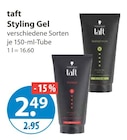 Haargel im V-Markt Prospekt Styling Gel von Taft im aktuellen V-Markt Prospekt für 2,49 €