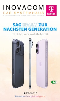 INOVACOM Prospekt SAG HALLO ZUR NÄCHSTEN GENERATION mit 8 Seiten