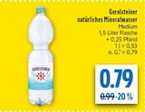 natürliches Mineralwasser Medium im Angebot bei diska in Coburg natürliches Mineralwasser Medium Angebote von Gerolsteiner bei diska Coburg für 0,79 €