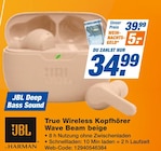 True Wireless Kopfhörer Wave Beam beige Angebote von JBL bei expert Wismar für 34,99 €