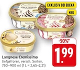 Cremissimo Bourbon Vanille Angebote von Langnese bei E center Göppingen für 1,99 €