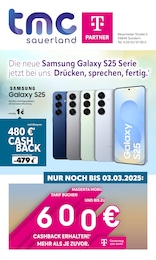 TMC Sauerland GmbH Prospekt für Neuenrade: "Die neue Samsung Galaxy S25 Serie jetzt bei uns: Drücken, sprechen, fertig.", 8 Seiten, 04.02.2025 - 09.02.2025