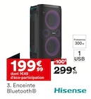 Enceinte Bluetooth Party Storm - Hisense à 199,99 € dans le catalogue But