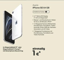 BSB mobilfunk Rostock - iPhone SE 64 GB iPhone SE 64 GB Angebot bei BSB mobilfunk Rostock im Prospekt "Wir sind für Sie da!"