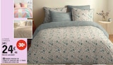 Parure housse de couette 240x220 cm + 2 taies d'oreiller 63x63 cm en promo chez E.Leclerc Bergerac à 24,46 €