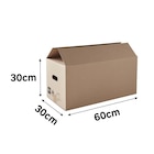 Carton de déménagement 54 l, l.60 cm x H.30 cm x p.30 cm - SPACEO en promo chez LEROY MERLIN Carton de déménagement 54 l, l.60 cm x H.30 cm x p.30 cm - SPACEO dans le catalogue LEROY MERLIN