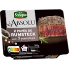 2 pavés de rumsteck marinés aux 3 poivres SOCOPA à 4,70 € dans le catalogue Carrefour