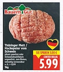 Thüringer Mett / Hackepeter vom Schwein im Angebot bei E center in Falkensee Thüringer Mett / Hackepeter vom Schwein Angebote von Bauern Gut bei E center Falkensee für 5,99 €