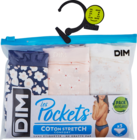 Slips "Pocket coton" - DIM en promo chez Carrefour Créteil à 8,99 €