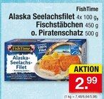 Alaska Seelachsfilet Angebote von FishTime bei Zimmermann Wiesbaden für 2,99 €