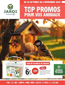 Prospectus E.Leclerc en cours, "TOP PROMOS POUR VOS ANIMAUX", page 1 sur 4
