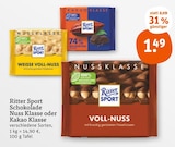 Schokolade Nuss Klasse oder Kakao Klasse Angebote von Ritter Sport bei tegut Rodgau für 1,49 €