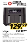 Foodi Dual ZoneHeißluftfritteuse AF300EU von NINJA für 129,99 € bei MEDIMAX im Angebot Foodi Dual ZoneHeißluftfritteuse AF300EU von NINJA im aktuellen MEDIMAX Prospekt