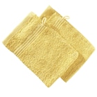 Gant de toilette coton ocre x2 16x21cm dans le catalogue Gifi