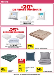 Prix et réduction Oreiller dans le prospectus Carrefour en cours Offre Oreiller dans le catalogue Carrefour du moment à la page 54