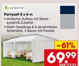 Partyzelt 3 x 6 m im Angebot bei Netto Marken-Discount in Freiberg Partyzelt 3 x 6 m Angebote von Juskys bei Netto Marken-Discount Freiberg für 69,99 €