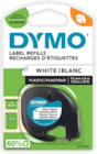 Ruban d'étiquettes LetraTag plastique noir/blanc - DYMO en promo chez Bureau Vallée Menton à 5,49 €