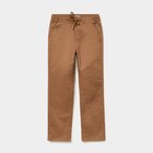 Pantalon chino droit taille ajustable marron garçon en promo chez La Halle Pantalon chino droit taille ajustable marron garçon dans le catalogue La Halle