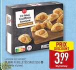 20 Mini Feuilletés Saucisse - La Cuisine des Saveurs en promo à 3,99 € chez Aldi 20 Mini Feuilletés Saucisse - La Cuisine des Saveurs dans le catalogue Aldi