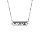 Collier en argent rhodié et laque Maman - Le Manège à Bijoux Collier en argent rhodié et laque Maman à 21,00 € dans le catalogue Le Manège à Bijoux