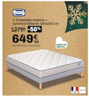 ENSEMBLE MATELAS + SOMMIER DÉTENTE 160X200 CM - Simmons en promo chez But Avignon à 649,99 €