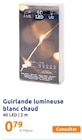 Promo Guirlande lumineuse blanc chaud à 0,79 € dans le catalogue Action à Hinges