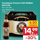 Premium Hefe Weißbier Naturtrüb im Angebot bei Netto Marken-Discount in Bad Oeynhausen Premium Hefe Weißbier Naturtrüb Angebote von Franziskaner bei Netto Marken-Discount Bad Oeynhausen für 14,99 €