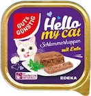 Hello my cat Schlemmerhappen im Angebot bei EDEKA in Coesfeld Hello my cat Schlemmerhappen Angebote von Gut & Günstig bei EDEKA Coesfeld für 0,25 €
