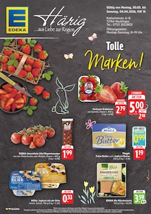 Aktueller EDEKA Reutlingen Prospekt EDEKA Prospekt Reutlingen "Aktuelle Angebote" mit 2 Seiten