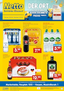 Volvic im Netto Marken-Discount Prospekt "DER ORT, AN DEM DU IMMER AUSGEZEICHNETE PREISE FINDEST." mit 2 Seiten (Kerpen (Kolpingstadt))