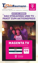 Telebaumann Elektromärkte Prospekt der aktuellen Woche mit 12 Seiten, gültig von 05.12.2025 bis 31.12.2025, in Grebenstein und Umgebung Aktueller Telebaumann Elektromärkte Prospekt in Grebenstein und Umgebung, "DAS STREAMING UND TV PAKET ZUM AKTIONSPREIS" mit 12 Seiten, 05.12.2025 - 31.12.2025