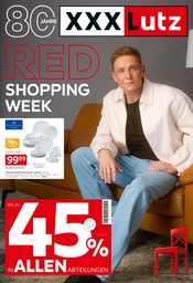 Aktueller XXXLutz Möbelhäuser Prospekt mit Teller, "RED SHOPPING WEEK", Seite 1