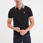 Polo coton ajusté manches courtes noir homme - La Halle Polo coton ajusté manches courtes noir homme à 11,19 € dans le catalogue La Halle