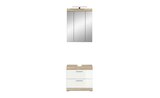 Badmöbel-Set SCHLOONSEE 2 teilig inklusive LED Beleuchtung bestehend aus: Waschbeckenunterschrank Spiegelschrank LED Badaufsatzleuchte Schloonsee für 249,00 € bei Höffner im Angebot Badmöbel-Set SCHLOONSEE 2 teilig inklusive LED Beleuchtung bestehend aus: Waschbeckenunterschrank Spiegelschrank LED Badaufsatzleuchte Schloonsee im aktuellen Höffner Prospekt