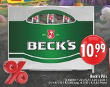 Pils im Angebot bei E center in Wuppertal Pils Angebote von Beck's bei E center Wuppertal für 10,99 €