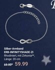 Silber-Armband ERB-INFINITYSHADE-ZI im Angebot bei GLOBUS in Rostock Silber-Armband ERB-INFINITYSHADE-ZI Angebote bei GLOBUS Rostock für 59,99 €