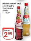 Sirup im Angebot bei GLOBUS in Rostock Sirup Angebote von Mautner Markhof bei GLOBUS Rostock für 2,99 €