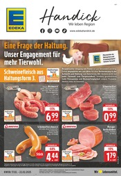 Aktueller EDEKA Discounter Prospekt in Korschenbroich und Umgebung, "Aktuelle Angebote" mit 24 Seiten, 17.02.2025 - 22.02.2025