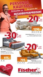 Aktueller Polstermöbel Fischer Prospekt mit Bett, "PERSONAL-KAUFTAGE", Seite 1
