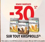 -30% de remise immédiate sur tout KRISPROLLS - KRISPROLLS en promo chez Intermarché Super Limoges