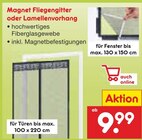 Magnet Fliegengitter  oder Lamellenvorhang Angebote bei Netto Marken-Discount Oberhausen für 9,99 €