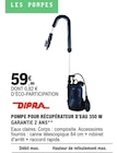 Pompe pour récupérateur d'eau 350 w garantie 2 ans - DIPRA - E.Leclerc à Bourges Pompe pour récupérateur d'eau 350 w garantie 2 ans - DIPRA en promo chez E.Leclerc Bourges à 59,90 €