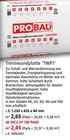 Trennwandplatte 'TWP1'  im aktuellen BAUHAUS Prospekt für 2,45 €